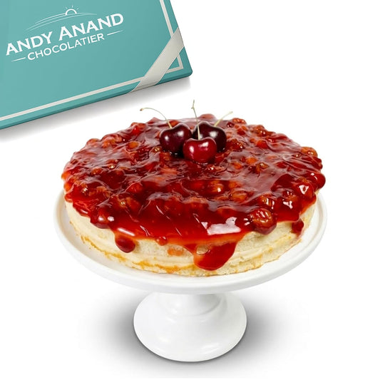 Andy Anand Cherry Layer Cake, 9-Inch, 2.9 lb – Handcrafted with Real Cherry Filling, No Preservatives, Birthday & Celebration Gift Delivery