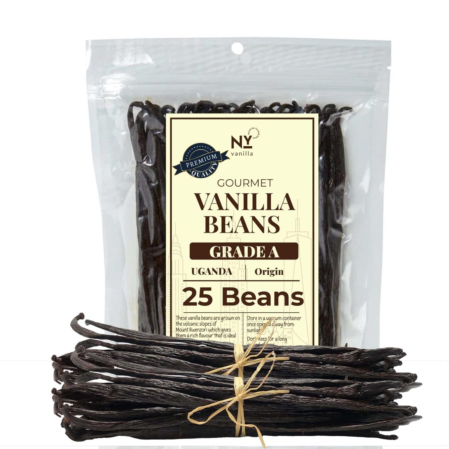 Grade A Vanilla Beans (25 Pack) Baking & Extract Use