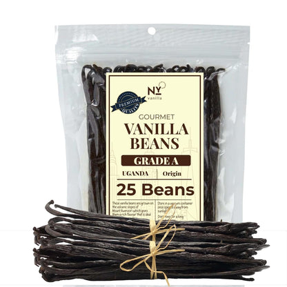 Grade A Vanilla Beans (25 Pack) Baking & Extract Use