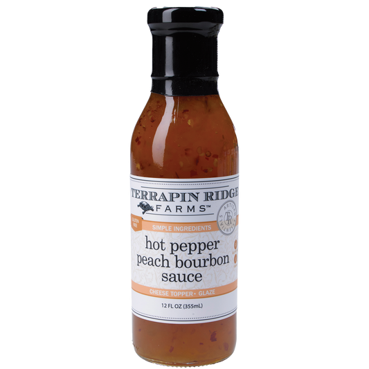 Hot Pepper Peach Bourbon Sauce