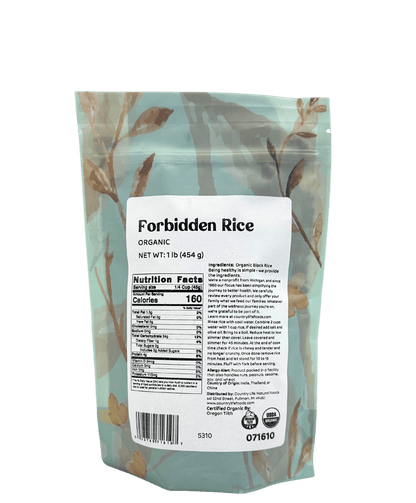 Forbidden Rice, Black, Organic (Black Pearl Rice)