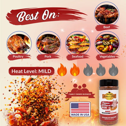 Premium All Purpose Gluten Free Keto Friendly BBQ Rub 8.6 oz