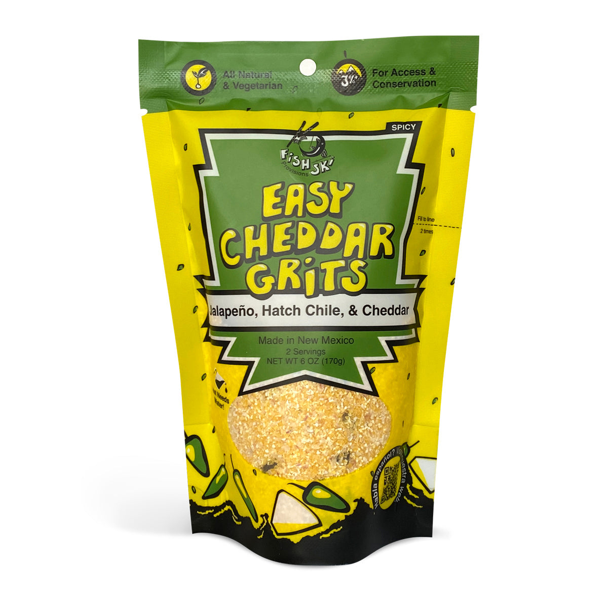 Jalapeño, Hatch Green Chile, Cheddar Grits