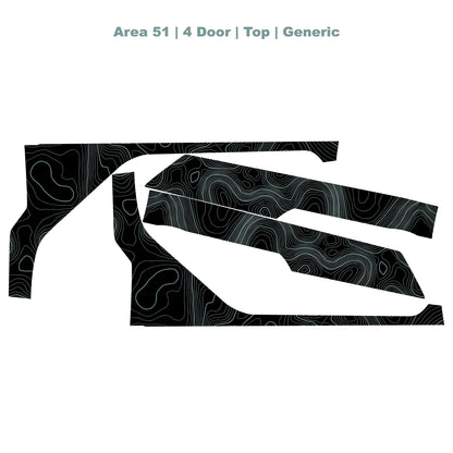 Topographic Upper Door Overlay Kit (Printed Series) - 2021+ Bronco 4 Door