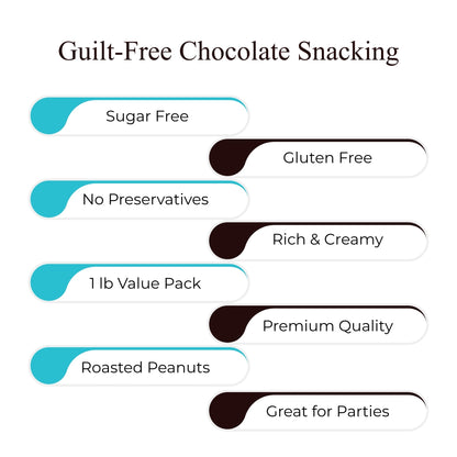 Andy Anand Sugar-Free Milk Chocolate Covered Peanuts, 1 lb – Gluten-Free, Diabetic-Friendly, Natural Ingredients, Birthday & Holiday Snack