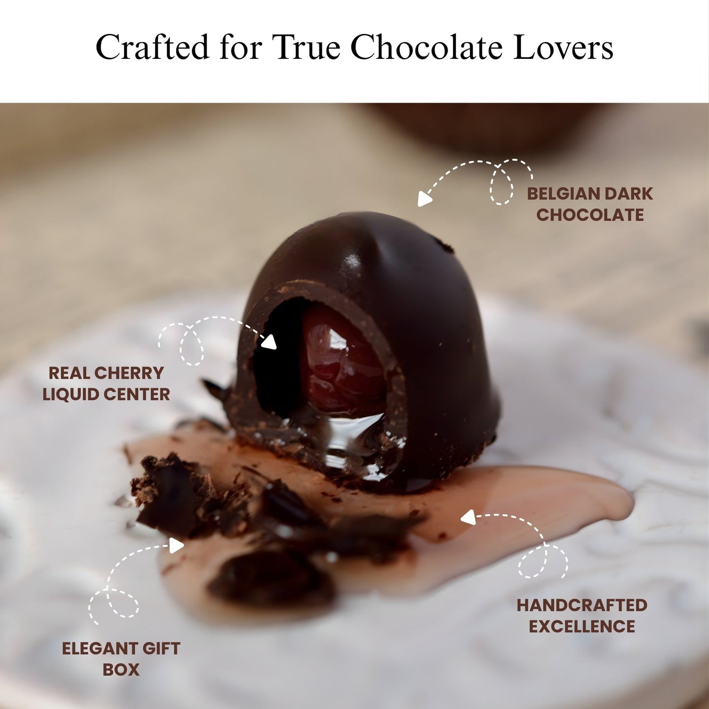 Andy Anand Sugar-Free Dark Chocolate Cherry Cordials, 48 pc – Plant-Based, Liquid Center, Diabetic-Friendly, Vegan Chocolate Birthday Gift