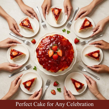 Andy Anand Sugar-Free Strawberry Cake, 9-Inch, 2 lb – Gourmet, Freshly Baked, All-Natural, No Preservatives, Diabetic-Friendly Birthday Gift