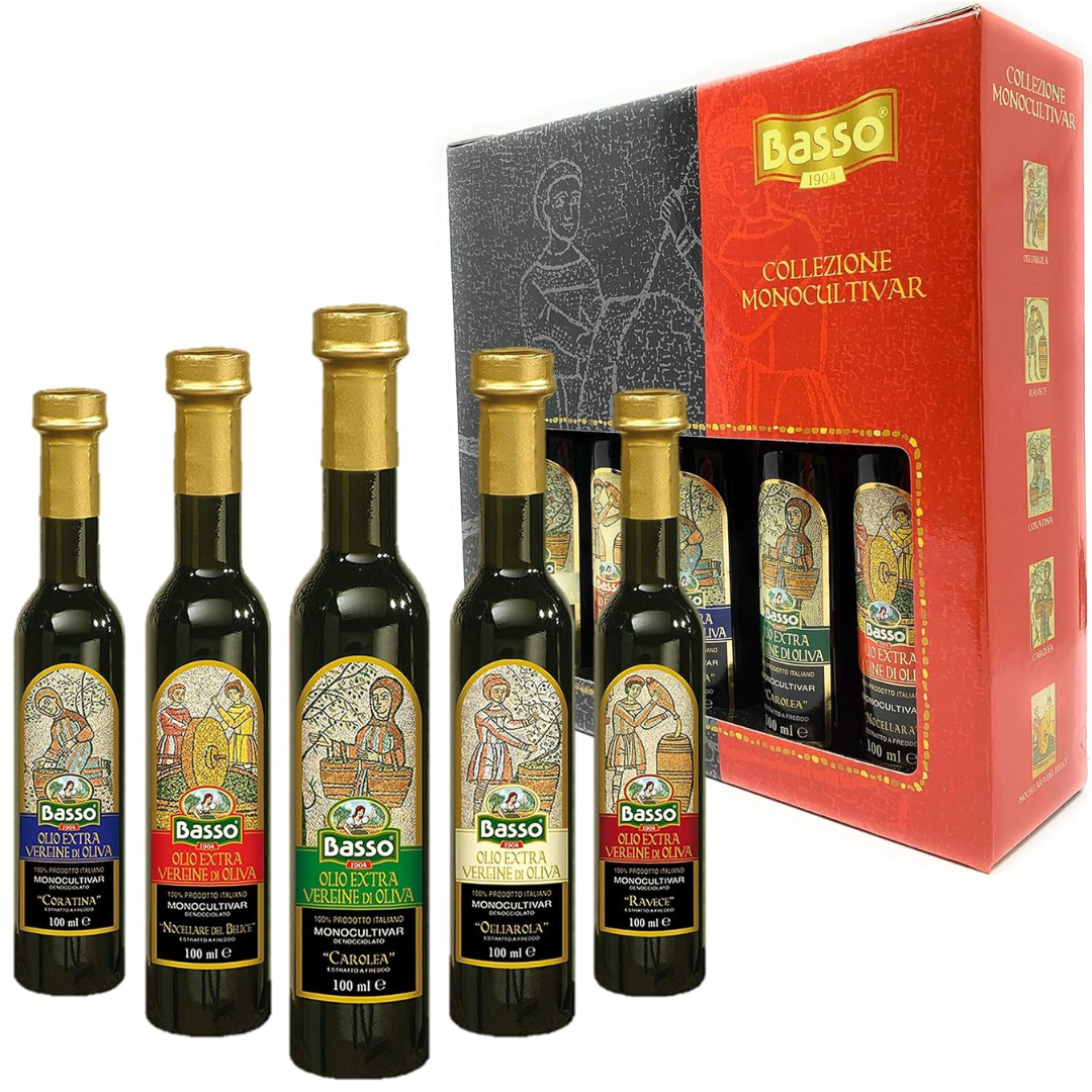 Basso 1904 Limited Edition Italian EVOO Tasting Gift Set – 5 x 100 ml