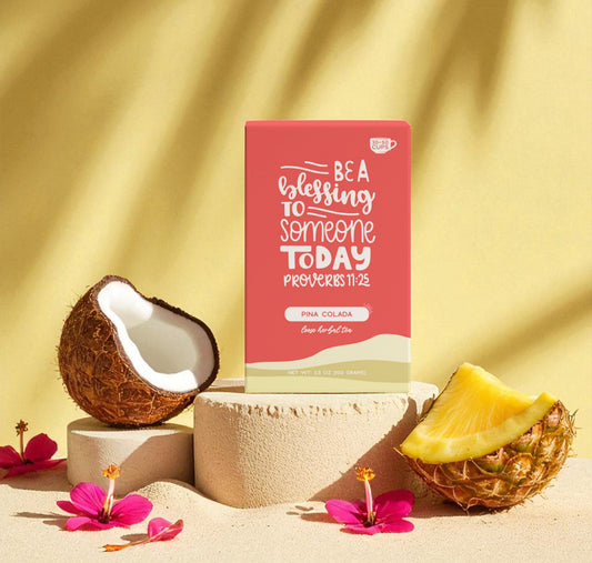 Bible Verse Tea "Be A Blessing" Pina Colada Herbal Tea