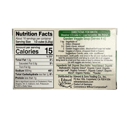 Bouillon Cubes, Vegan
