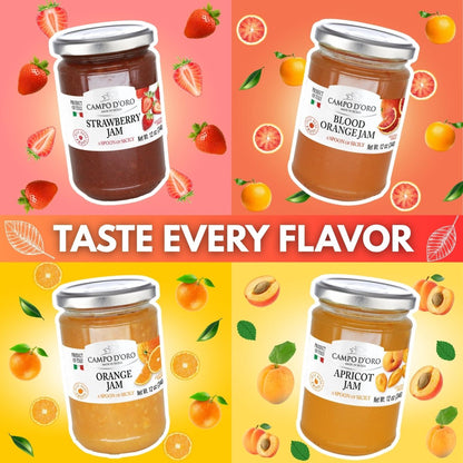 Campo D'Oro, Sicilian Strawberry Jam, 12 oz (340g)