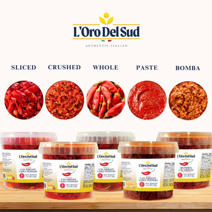 L’Oro Del Sud, Crushed Calabrian Chili Peppers, 2.2 lb (1 kg)