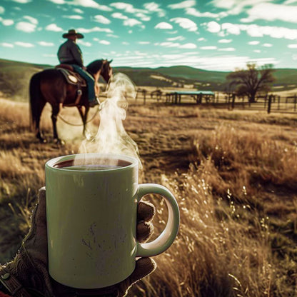 Cowboy Blend Medium to Dark Roast Ground Coffee, Speciality Coffee Beans, Fresh Roasted