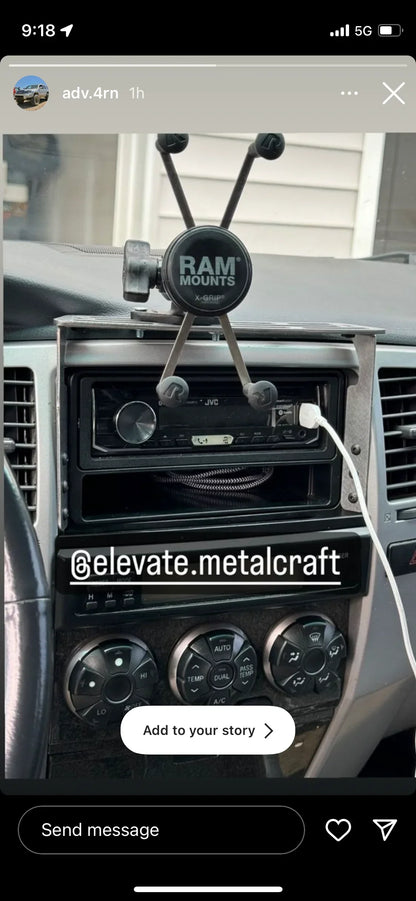 2003-2009 Toyota 4runner (4th Gen) Accessory Dash Mount Molle AMP Phone Tablet Radios Overlanding