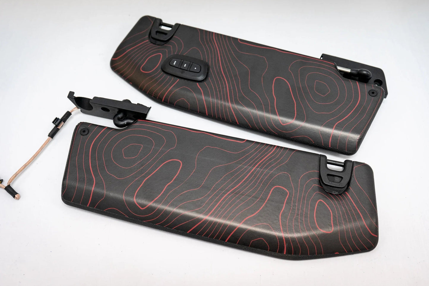 Topographic Map Sun Visor Overlays - 2018+ Wrangler JL / Gladiator JT
