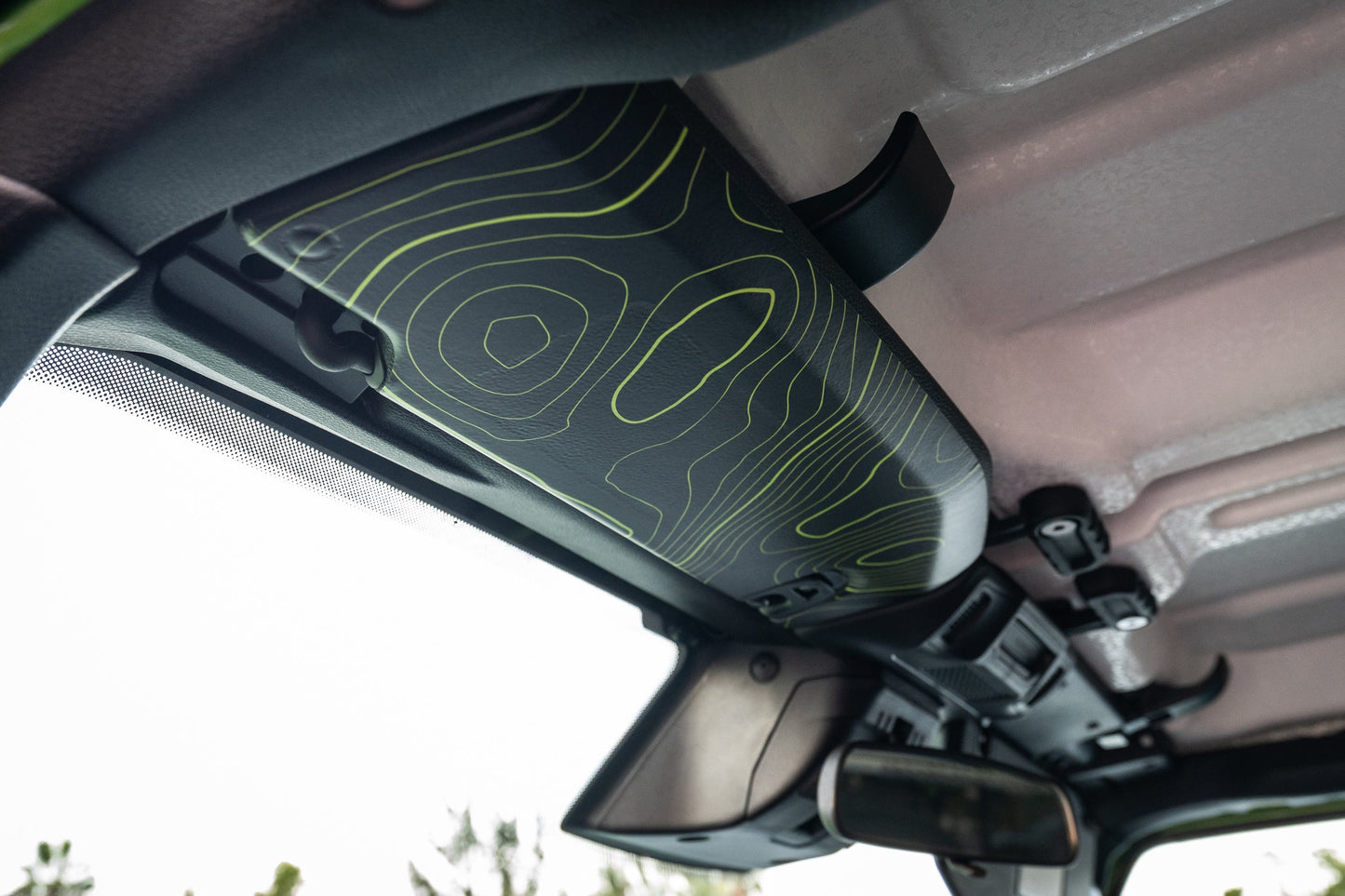 Topographic Map Sun Visor Overlays - 2018+ Wrangler JL / Gladiator JT