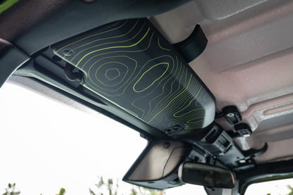 Topographic Map Sun Visor Overlays - 2018+ Wrangler JL / Gladiator JT