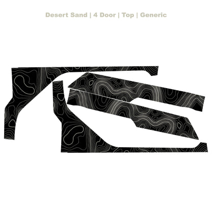 Topographic Upper Door Overlay Kit (Printed Series) - 2021+ Bronco 4 Door