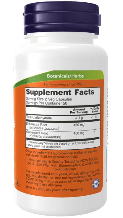 Echinacea And Goldenseal Root 225/225mg Blend