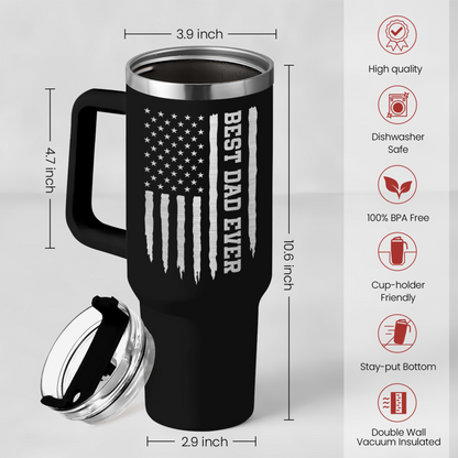 Best Dad Ever Quencher Tumbler with Handle 40oz