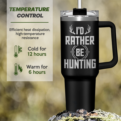 Black Hunting Quencher Tumbler with Handle 40oz