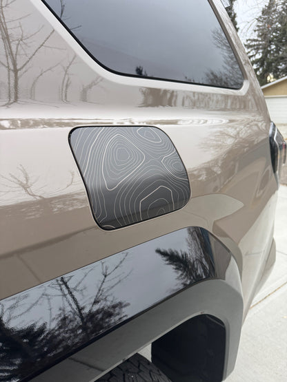 Topographic Map Fuel Door Overlay - 2025+ 4Runner
