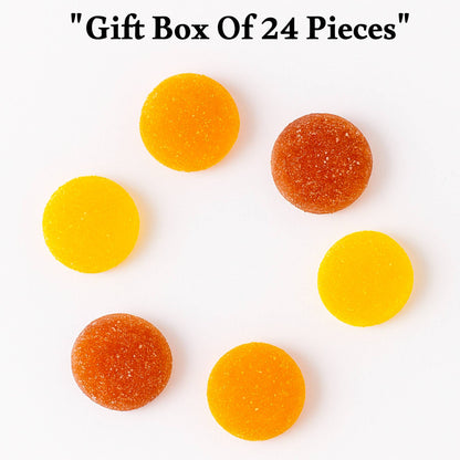 Andy Anand French Pates de Fruits Fruit Jellies, 65% Fruit, 24 pc – Imported French Confection, Natural Fruit Flavors, Gourmet Birthday & Holiday Gift