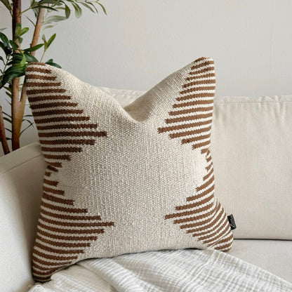 Tehran Pillow Cover – Neutral Kilim Inspired Boho Throw Pillow