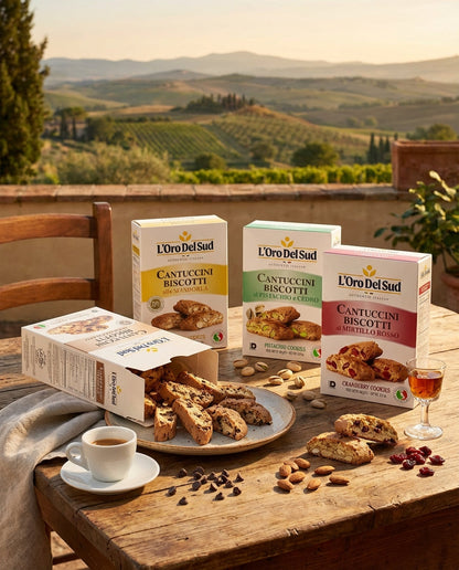 L'Oro Del Sud Cantuccini Biscotti with Cranberries, 6.35 oz