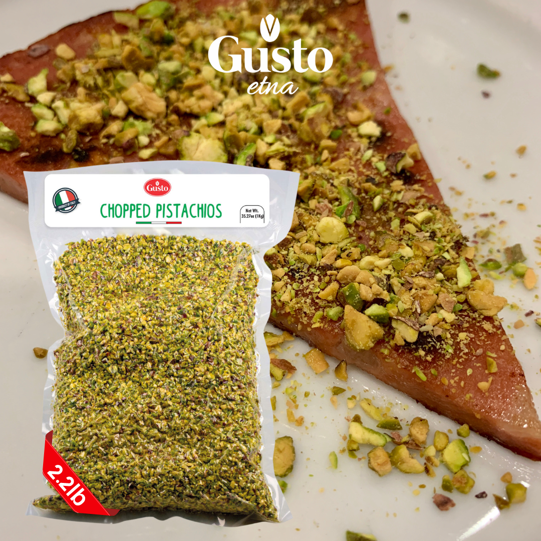 Gusto Etna Sicilian Raw Chopped Pistachios – 1kg / 2.2 lb Bulk
