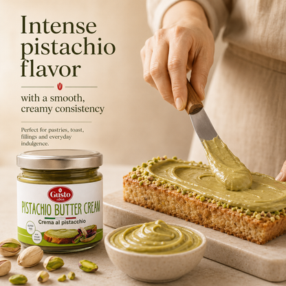 Gusto Etna Sicilian Pistachio Cream Spread (35% Pistachio) – 190g / 6.7 oz