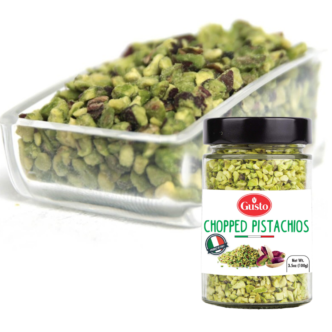 Gusto Etna Sicilian Raw Chopped Pistachios – 100g / 3.5 oz