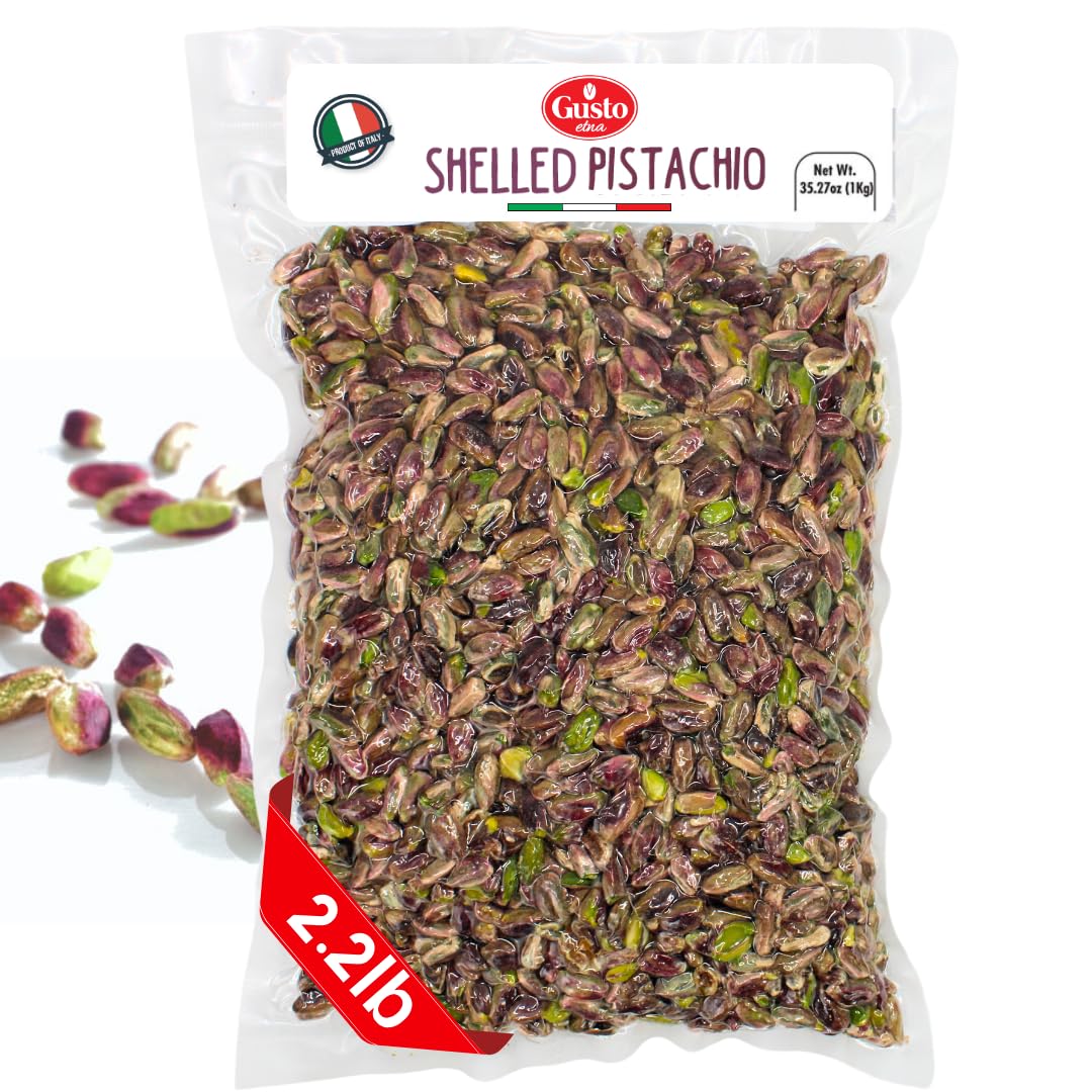 Gusto Etna Sicilian Raw Pistachios – 1kg / 2.2 lb Bulk
