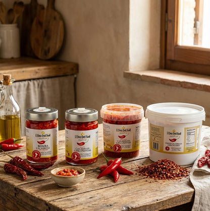 L'Oro Del Sud, Sliced Calabrian Chili Peppers, 9.8 oz  (280 g)