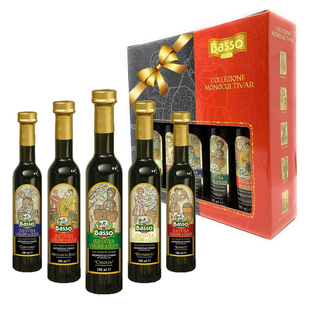 Basso 1904 Limited Edition Italian EVOO Tasting Gift Set – 5 x 100 ml