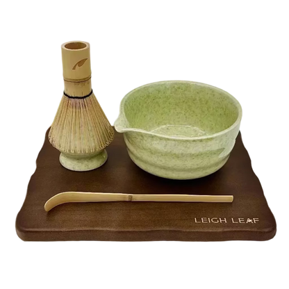 5 Piece Matcha Whisk Set with Wooden Display Board – Perfect for Smooth Frothy Matcha Preparation