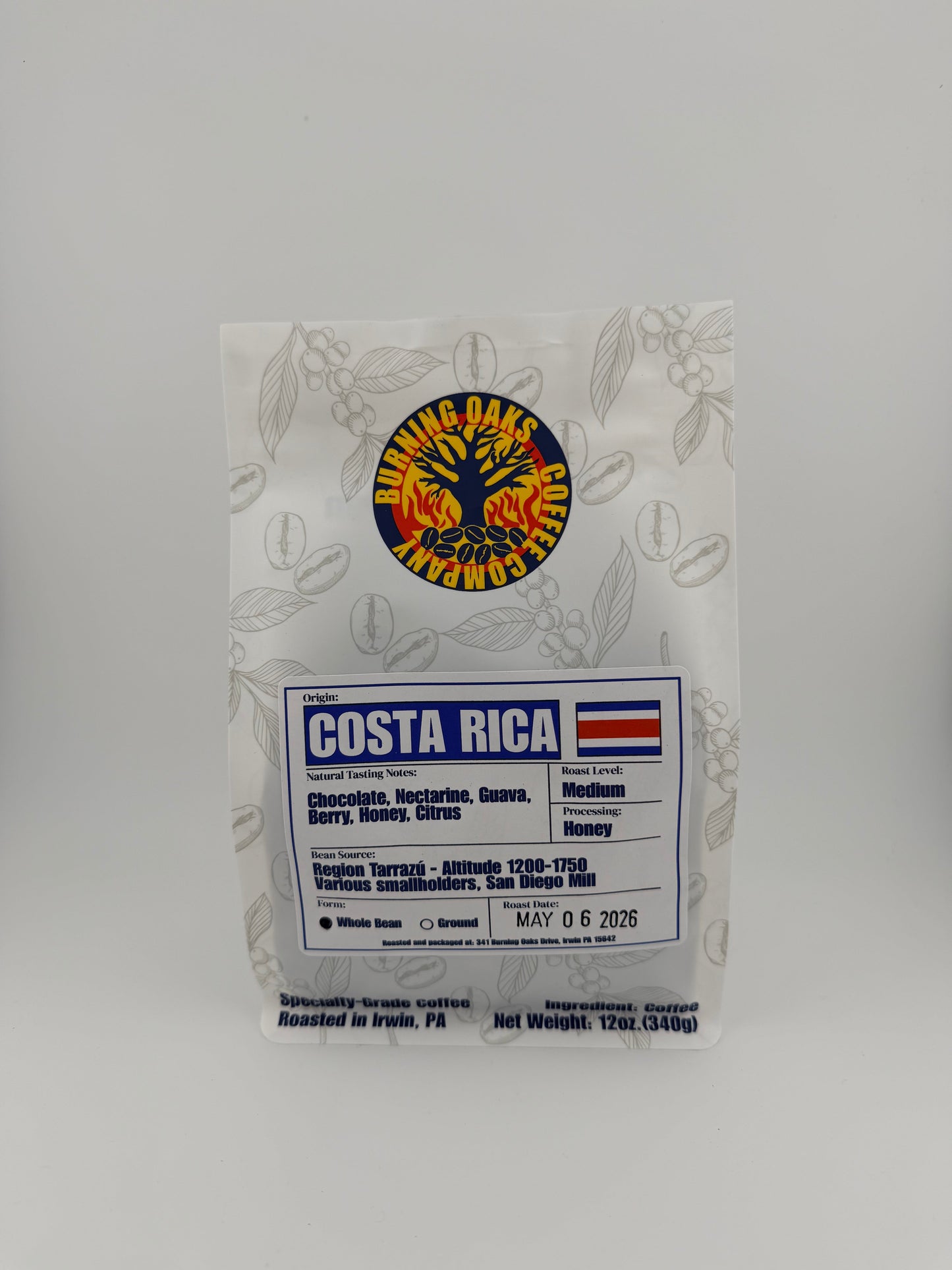 Costa Rica Specialty-grade Coffee Beans (Med Roast)