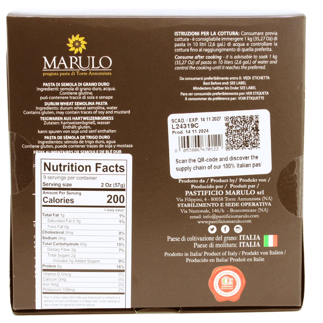 Marulo, Organic Penne Rigate Pasta 500g