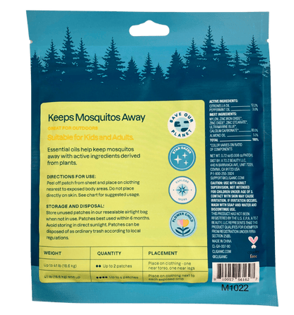 Mosquito Repellent Patches, Natural, Cliganic