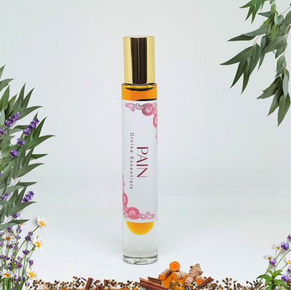 Divine Essentials Pain Oil – Ayurvedic Roll-On for Joint, Nerve & Muscle Pain Relief