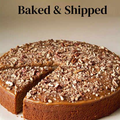 Andy Anand Sugar-Free Pecan Cake, 9-Inch, 2 lb – Handcrafted, All-Natural, No Preservatives, Luxurious Diabetic-Friendly Birthday Gift Box