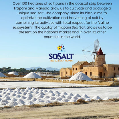 SoSalt Coarse Sea Salt from Sicily | 3 lb (1.36 kg) | Kosher Certified, All Natural Mediterranean Sea Salt
