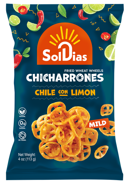 Chicharrones Chile Limon | Fried Wheat Wheels | 4 oz