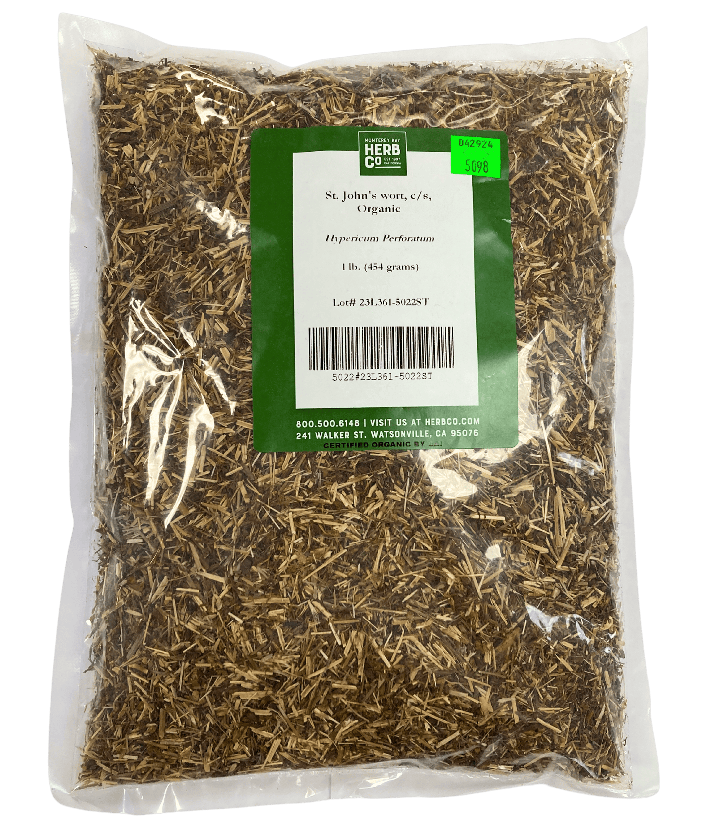 St. John's Wort, Organic, Cut & Sifted