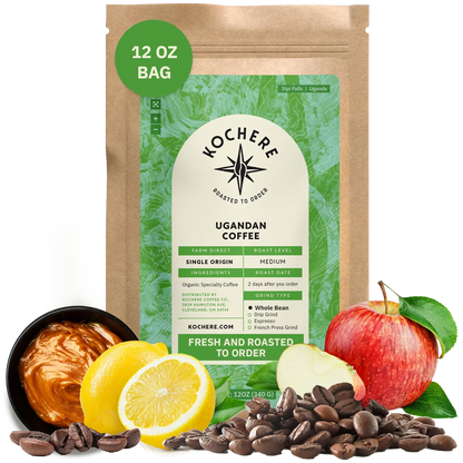Kochere Coffee Ugandan Sipi Falls Single Origin, Organic Medium Roast - Raisin, Fig, Brown Sugar Notes