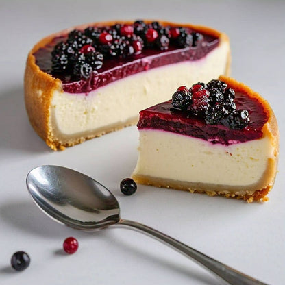 Andy Anand Wild Berry Cheesecake, 9-Inch, 2.8 lb – Luxuriously Creamy, Traditional Recipe, No Preservatives, Birthday & Holiday Gift Box