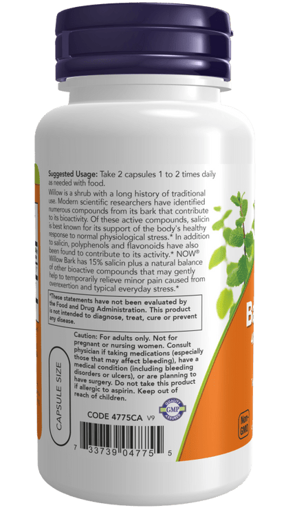 Willow Bark Extract 400mg-15% Salicin