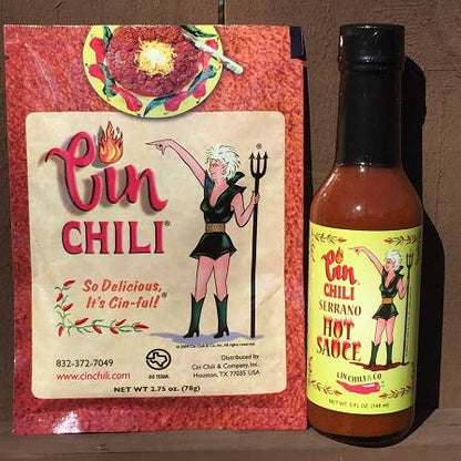 Award winning Cin Chili Serrano Hot Sauce