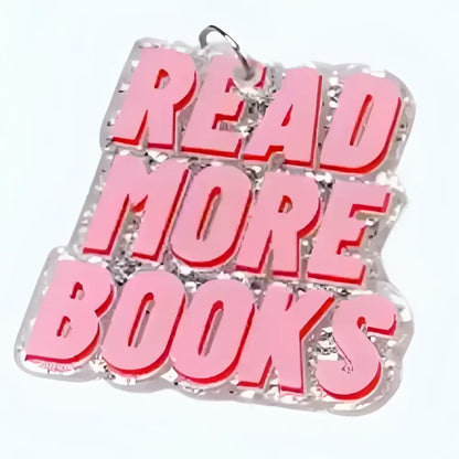 Read More Books—Acrylic Book–USB-C Dust Plug Charm for Kindle, Phones, and Tablets