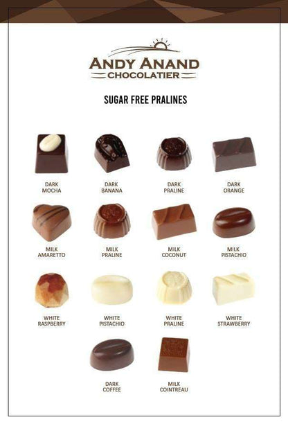 Andy Anand Sugar-Free Belgian Chocolate Truffles, 25 pc – Handmade, Stevia Sweetened, Diabetic-Friendly Gift for Women, Birthday & Holiday